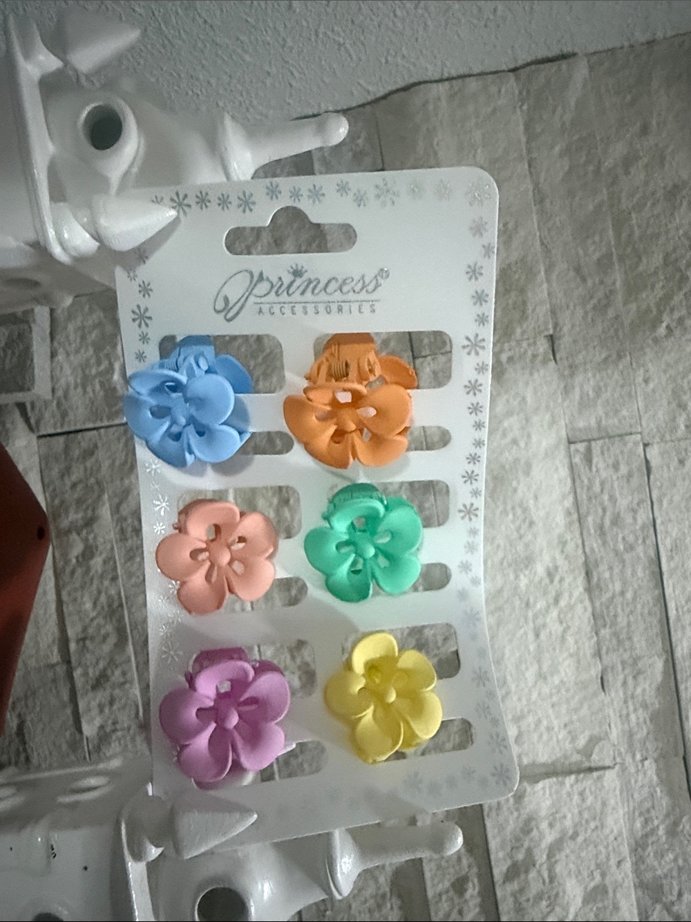Princess Accessories Floral Hair Clips - Multicolor Set of 6